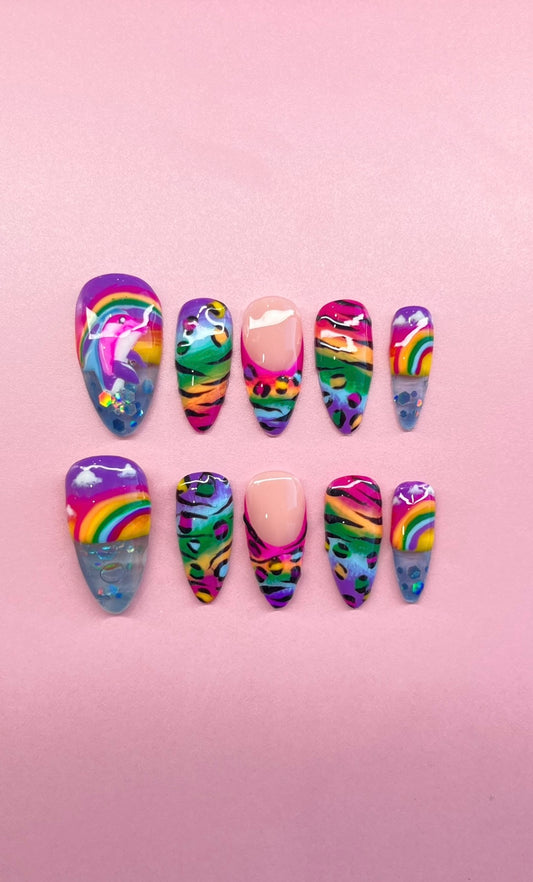 🌈🐟 LISA FRANK NAILS🌈🐟